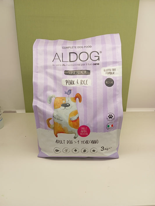 Pork e rice ALDOG 3 Kg