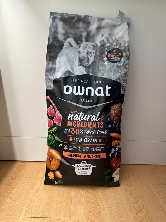 Ownat Ultra MEDIUM LAMB & RICE 14 Kg