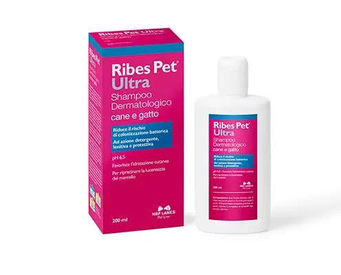 NBF Ribes Pet Ultra Shampoo Dermatologico Cane e Gatto 200ml